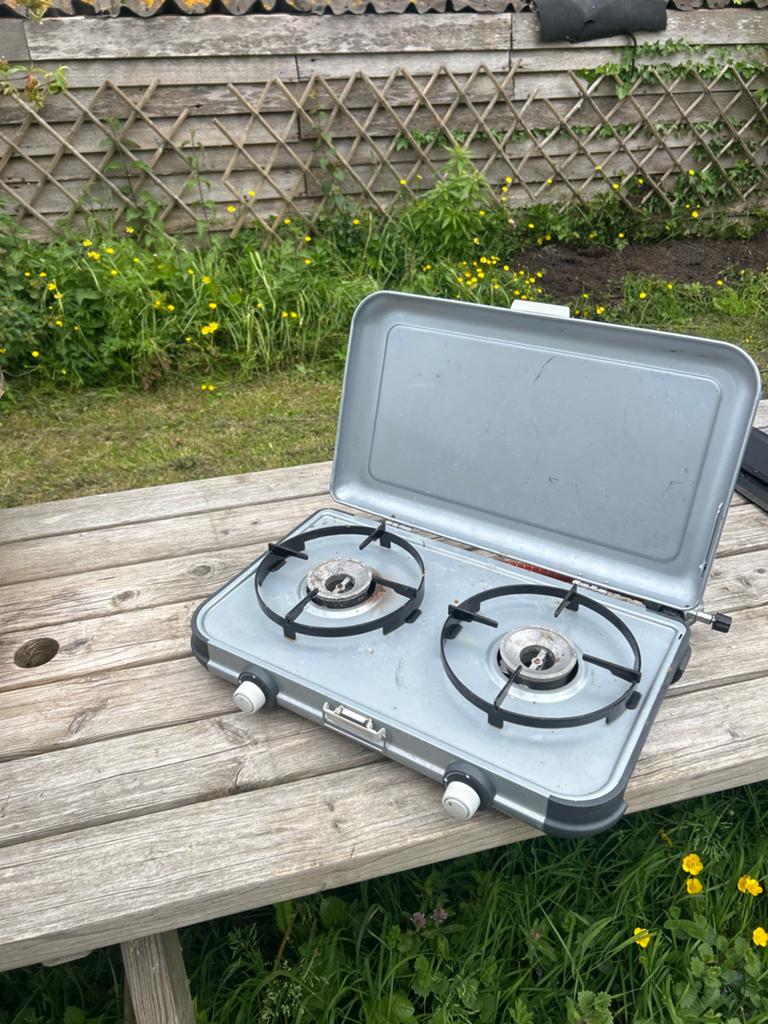 Campingaz 2-pits kookstel, Caravans en Kamperen, Kampeeraccessoires, Gebruikt, Ophalen