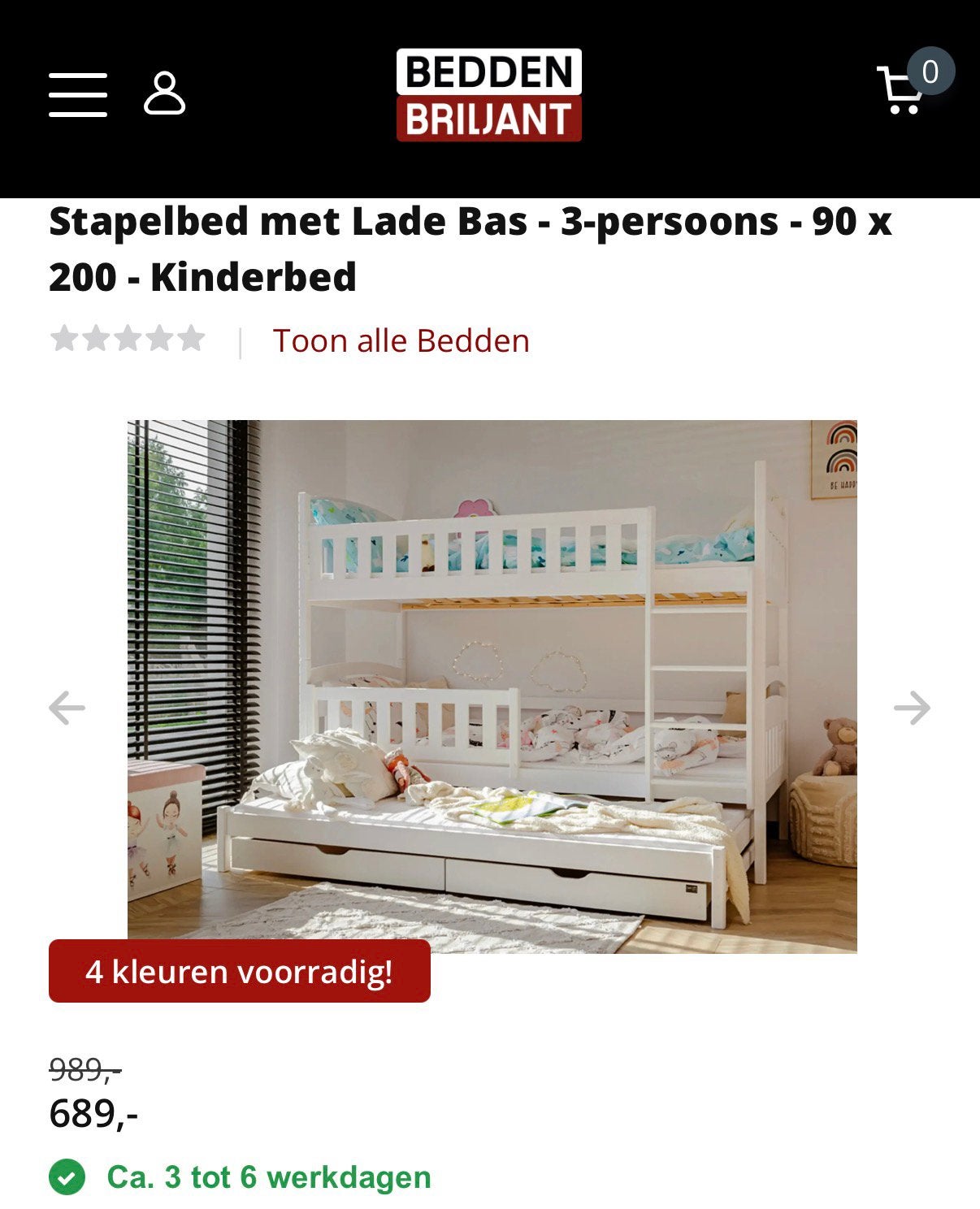3 persoons delige Stapelbed met uitschuifbed, Huis en Inrichting, Ophalen, Gebruikt, 90 cm, Tweepersoons