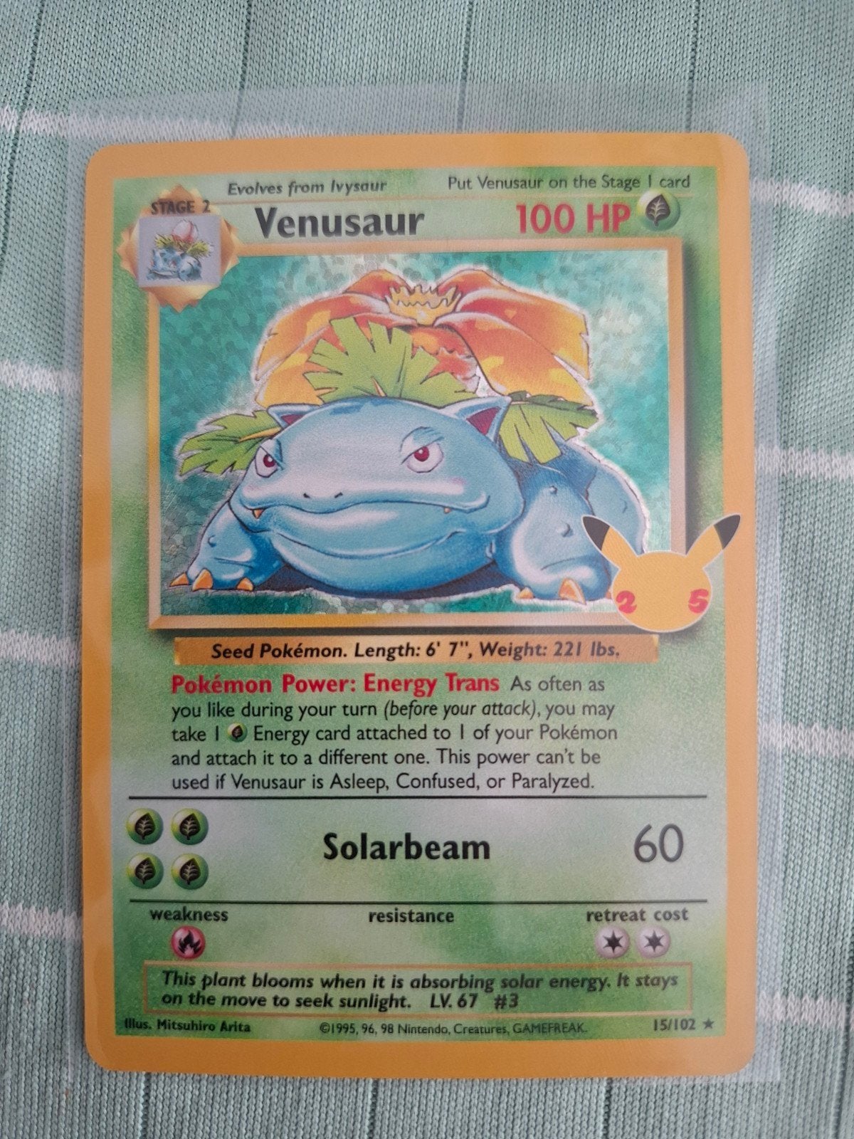 Venusaur celebrations 15 / 102, Ophalen of Verzenden, Gebruikt, Losse kaart, Foil