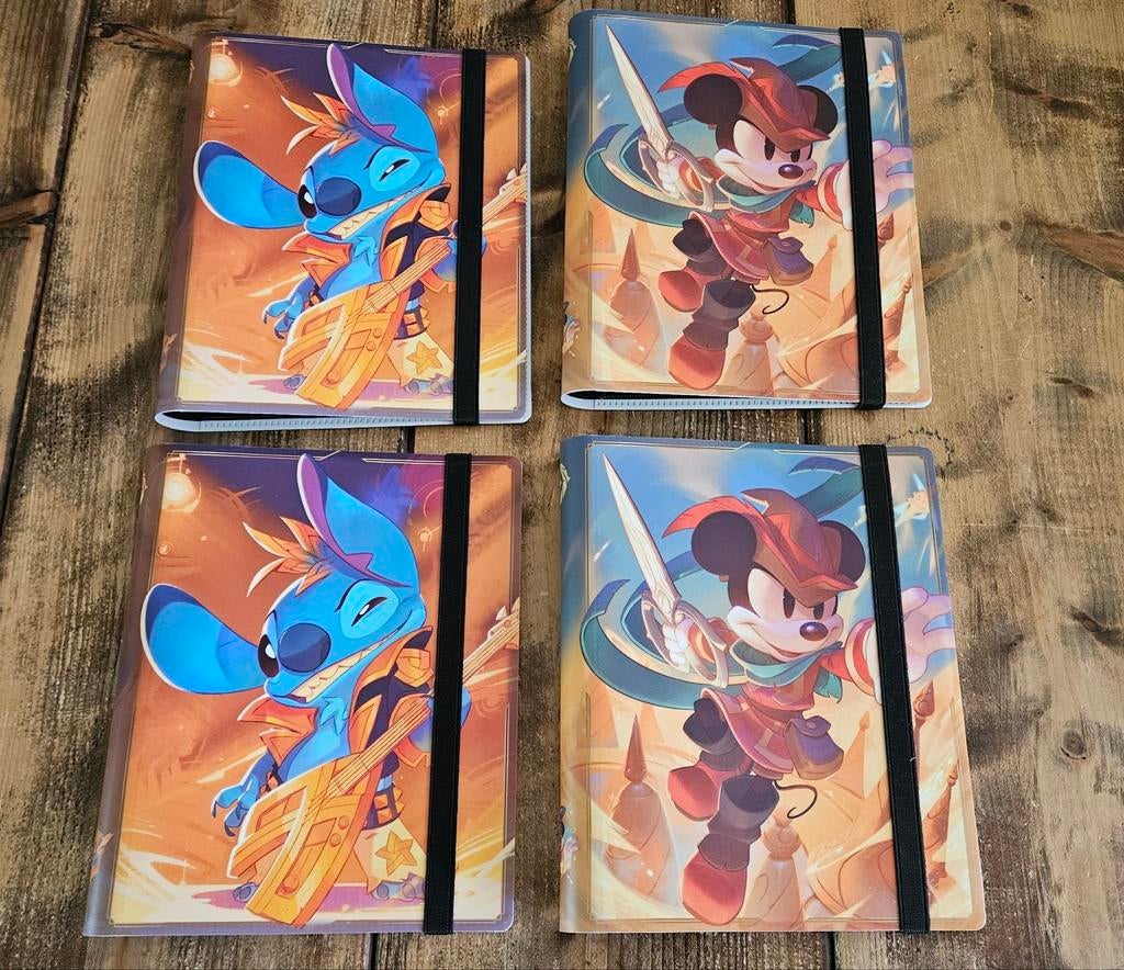 4x Lorcana verzamelmap (binder) Stitch en Mickey Mouse, Ophalen of Verzenden, Zo goed als nieuw, Boek of Catalogus