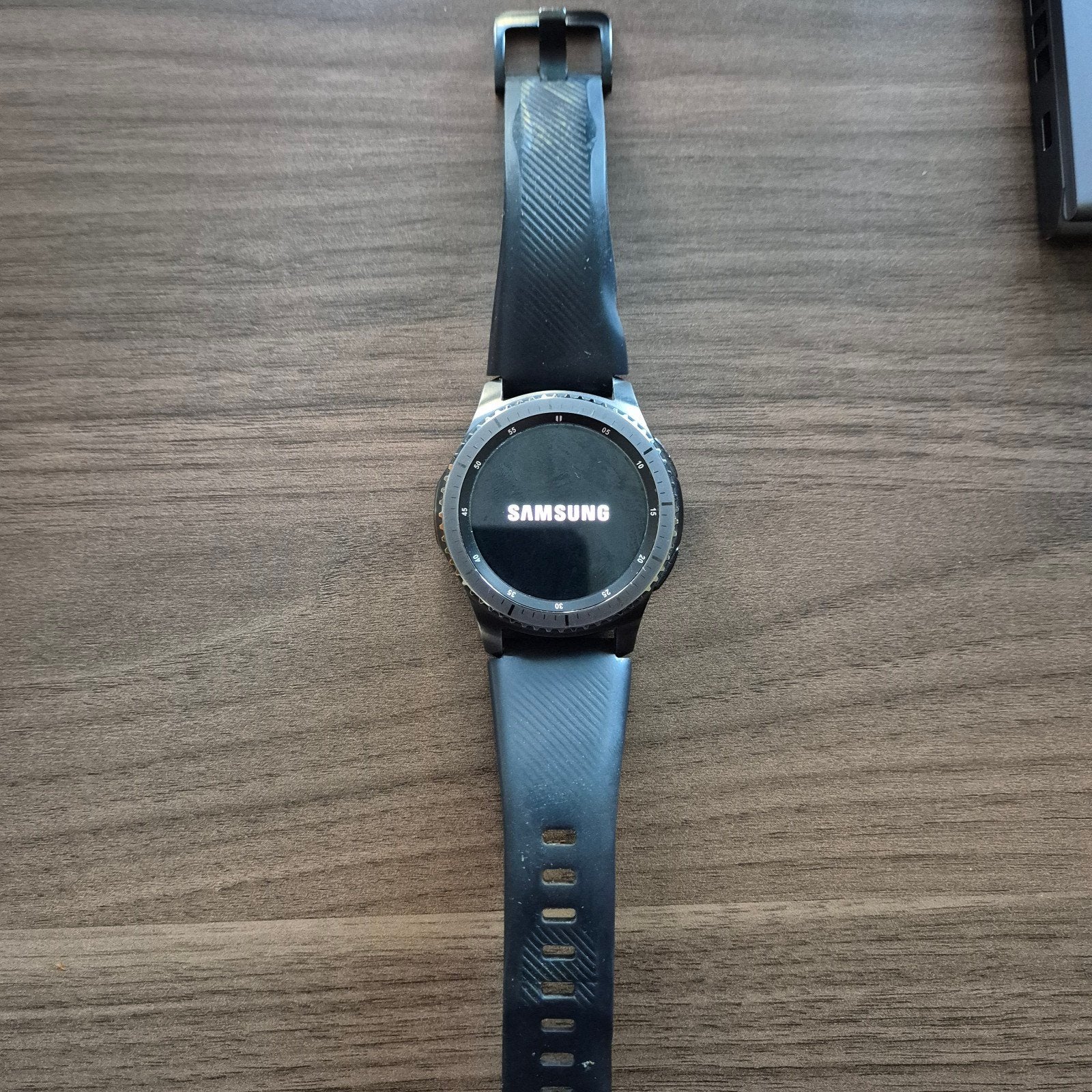 Samsung Gear S3 Frontier Smartwatch - Space Gray, Gebruikt, Ophalen of Verzenden, Samsung, Waterdicht