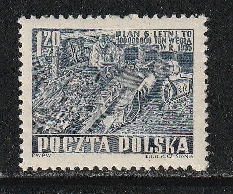 Polen 1951 - Mijnbouw, Ophalen, Polen, Postfris