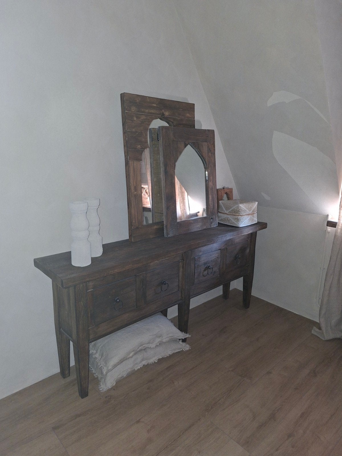 landelijk robuuste sidetable, Huis en Inrichting, Tafels | Sidetables, Ophalen, Zo goed als nieuw, 150 tot 200 cm, 25 tot 50 cm