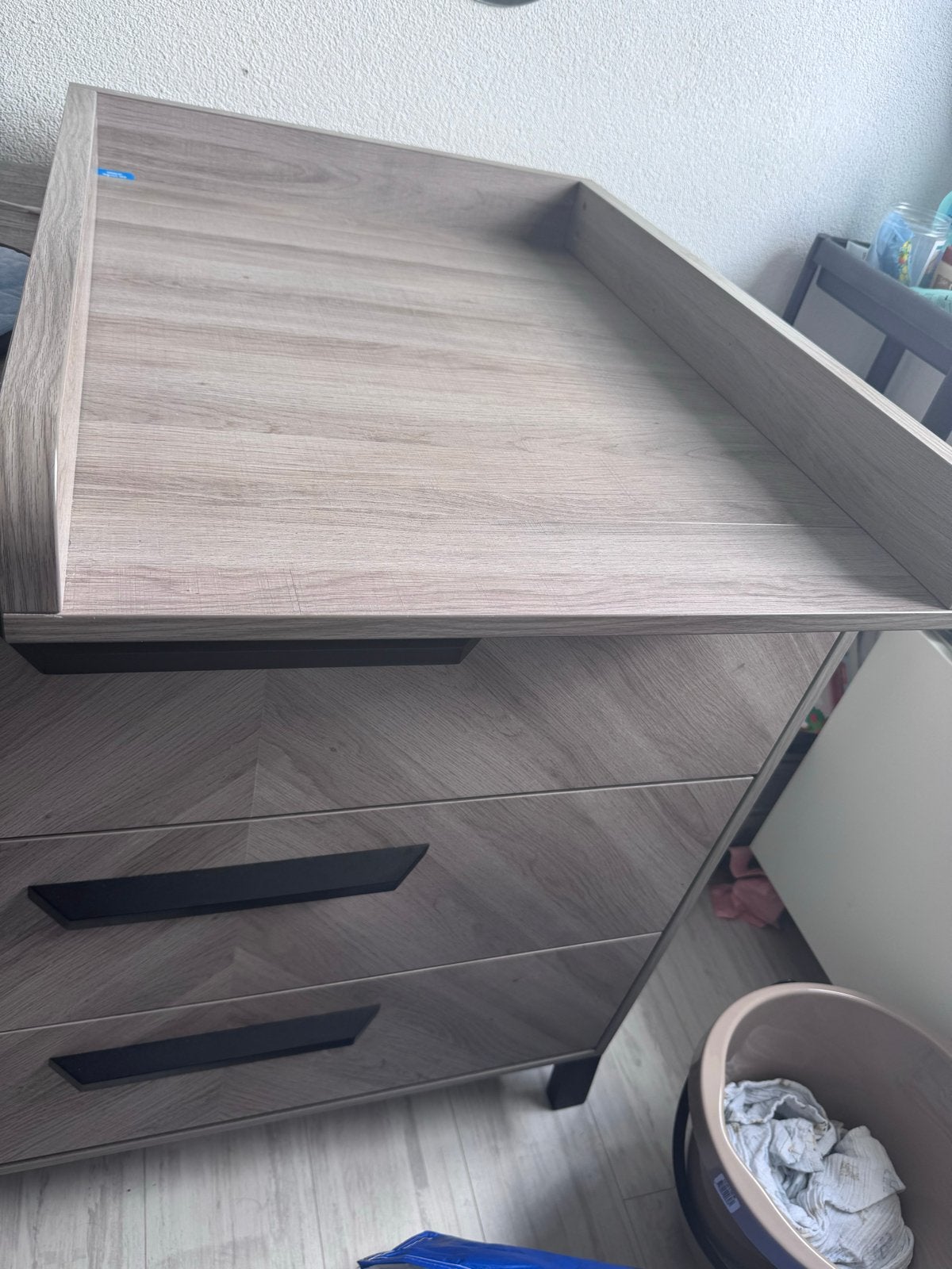 Twf bladvergroter commode grijs, Kinderen en Baby's, Kinderkamer | Commodes en Kasten, Ophalen, Gebruikt, 70 cm of meer, 100 cm of meer