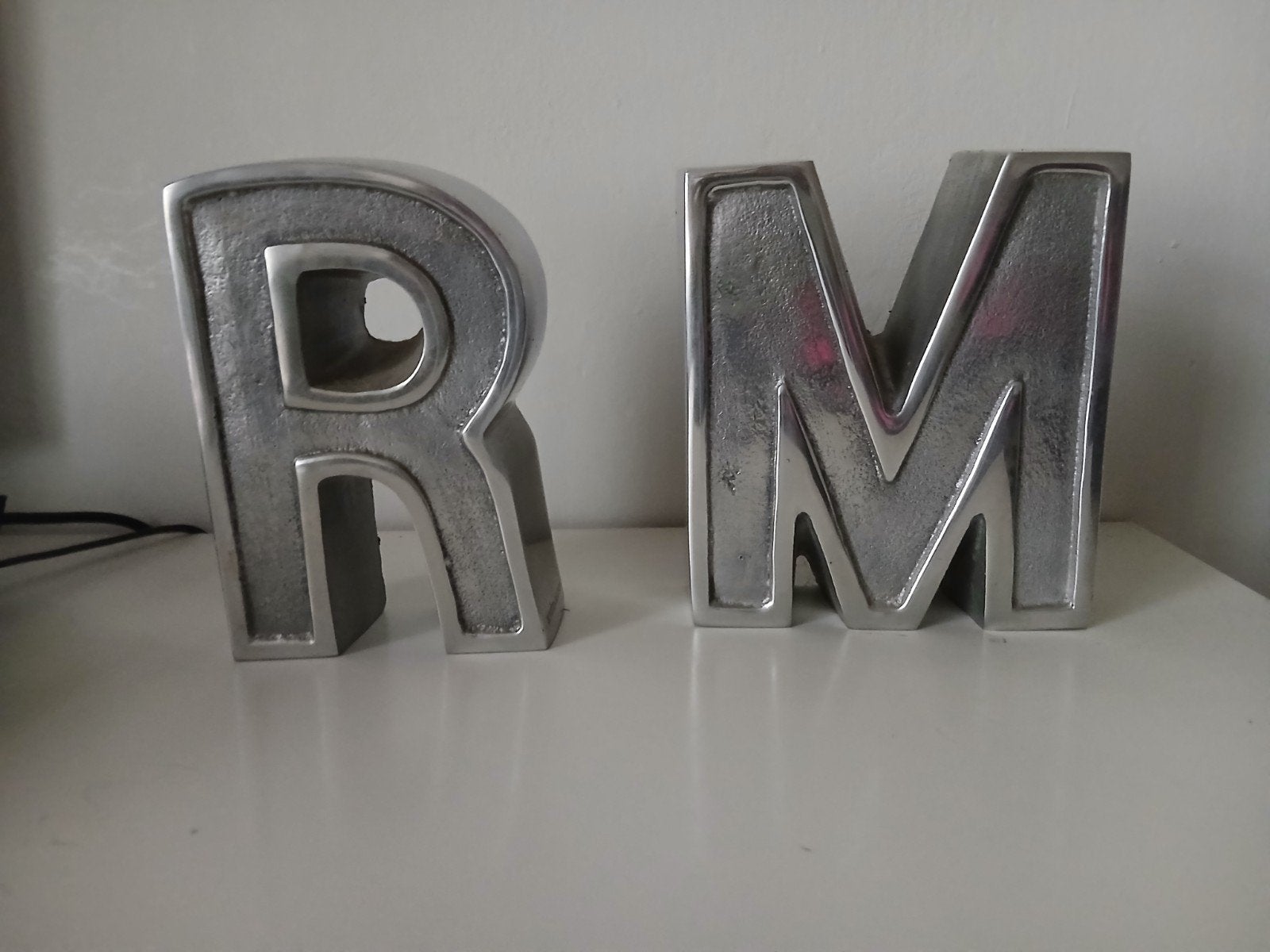 Riviera Maison Boekensteunen RM letters, Ophalen of Verzenden, Metaal, Zilver, Landelijk