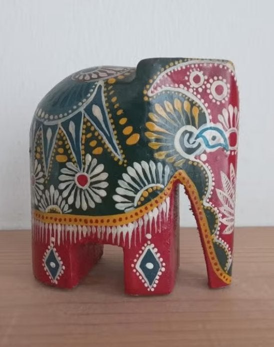 Kleine houten beschilderde olifant, Oosterveldweg 15, 7274 DZ, Verzenden, Zo goed als nieuw, Stichting Angel's Choice