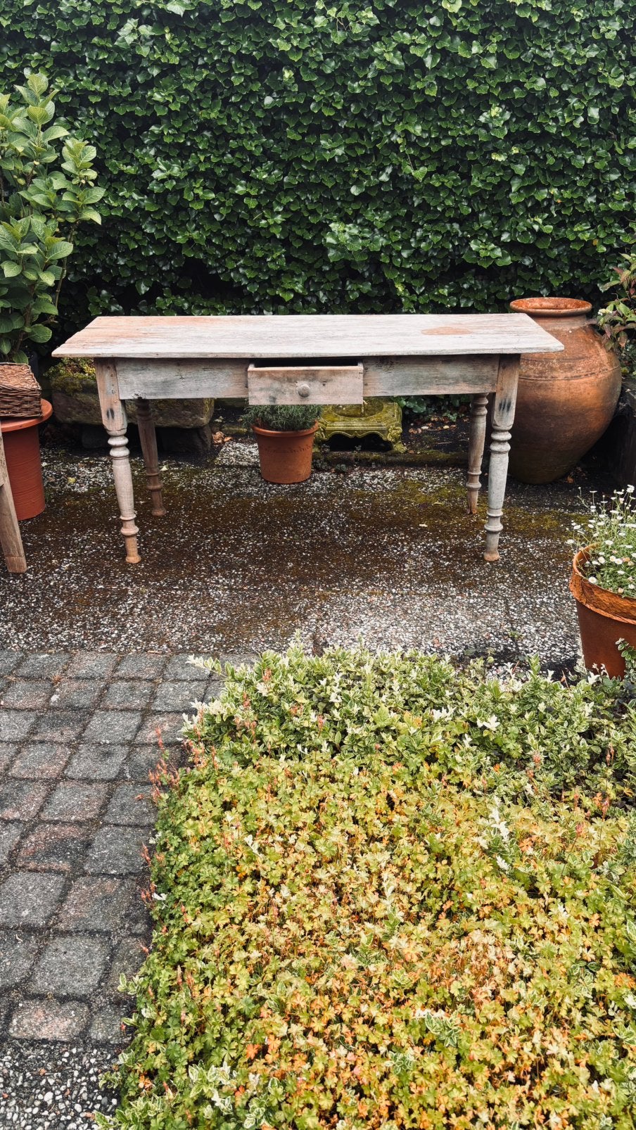 Tuintafel, Tuin en Terras, Tuintafels, Ophalen, Gebruikt, Rechthoekig, Teakhout