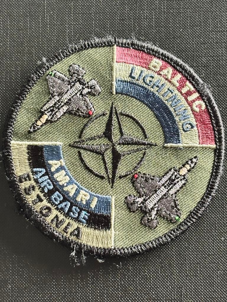 Nato embleem baltic Lightning Amari F-35 klu, Verzenden, Luchtmacht, Nederland, Embleem of Badge