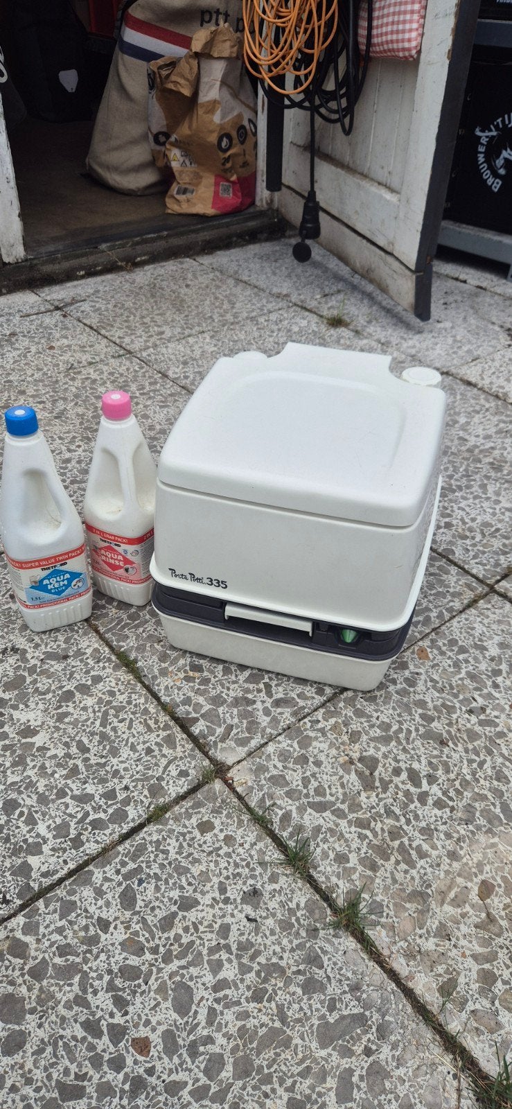 Porta Potti 335 mobiel camping toilet + reinigingsmiddel, Ophalen of Verzenden, Gebruikt