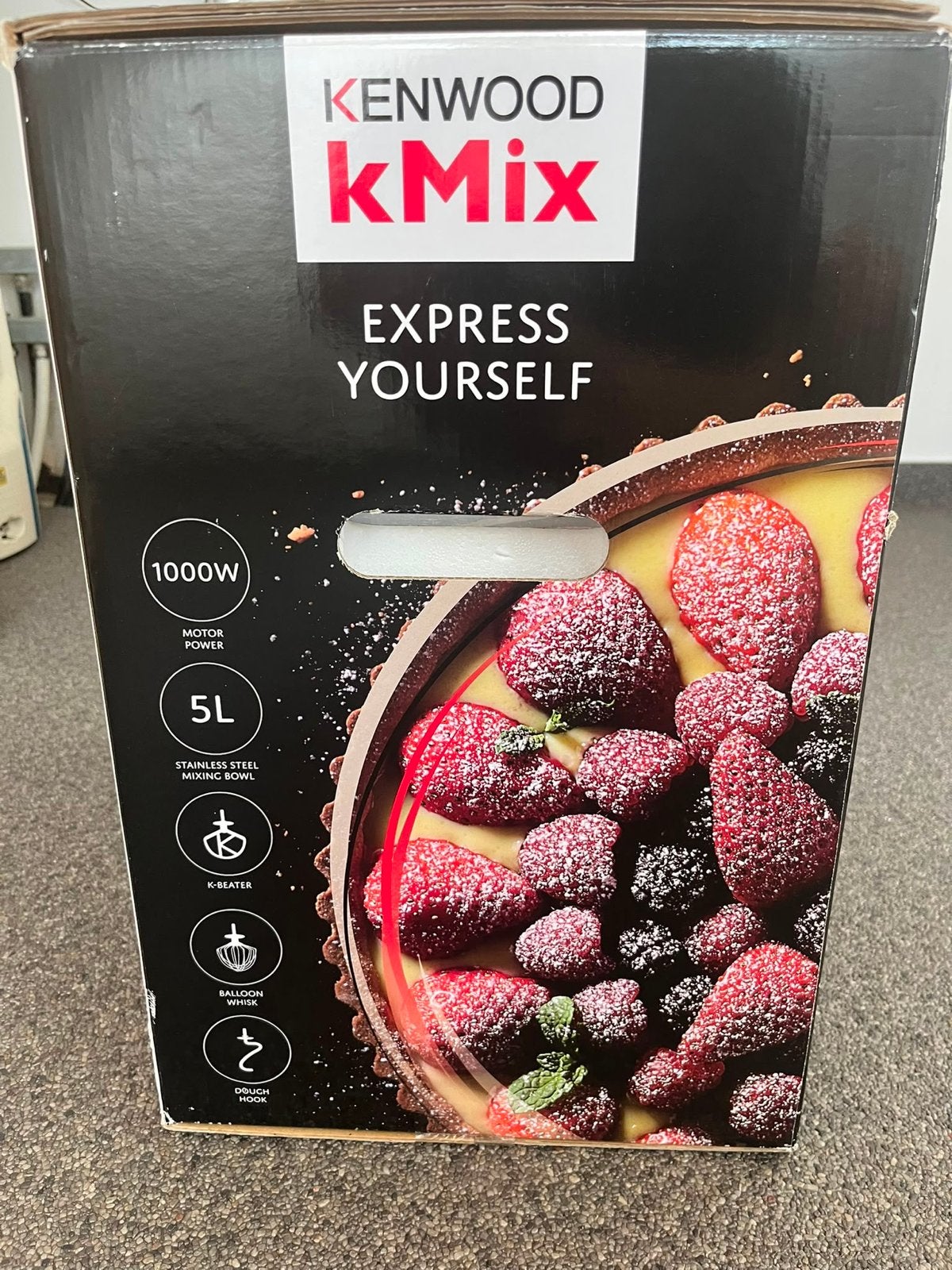 Kenwood kMix KMX750BK Keukenmachine Zwart, 4 liter of meer, Ophalen, Zo goed als nieuw, 3 snelheden of meer