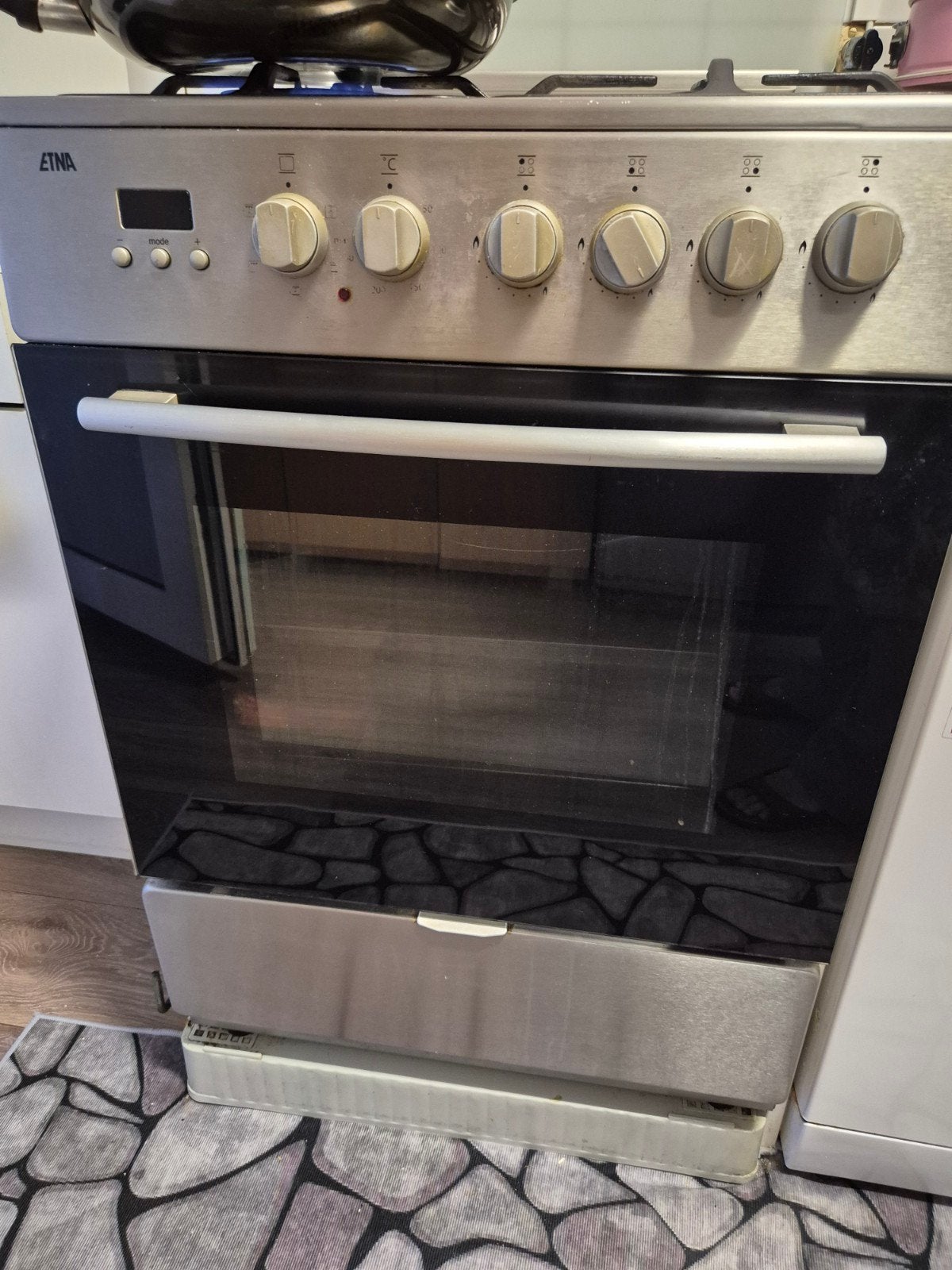 ETNA Vrijstaand Gasfornuis met Oven - Gebruikt, Witgoed en Apparatuur, Fornuizen, Ophalen, Gebruikt, 60 cm of meer, 4 kookzones
