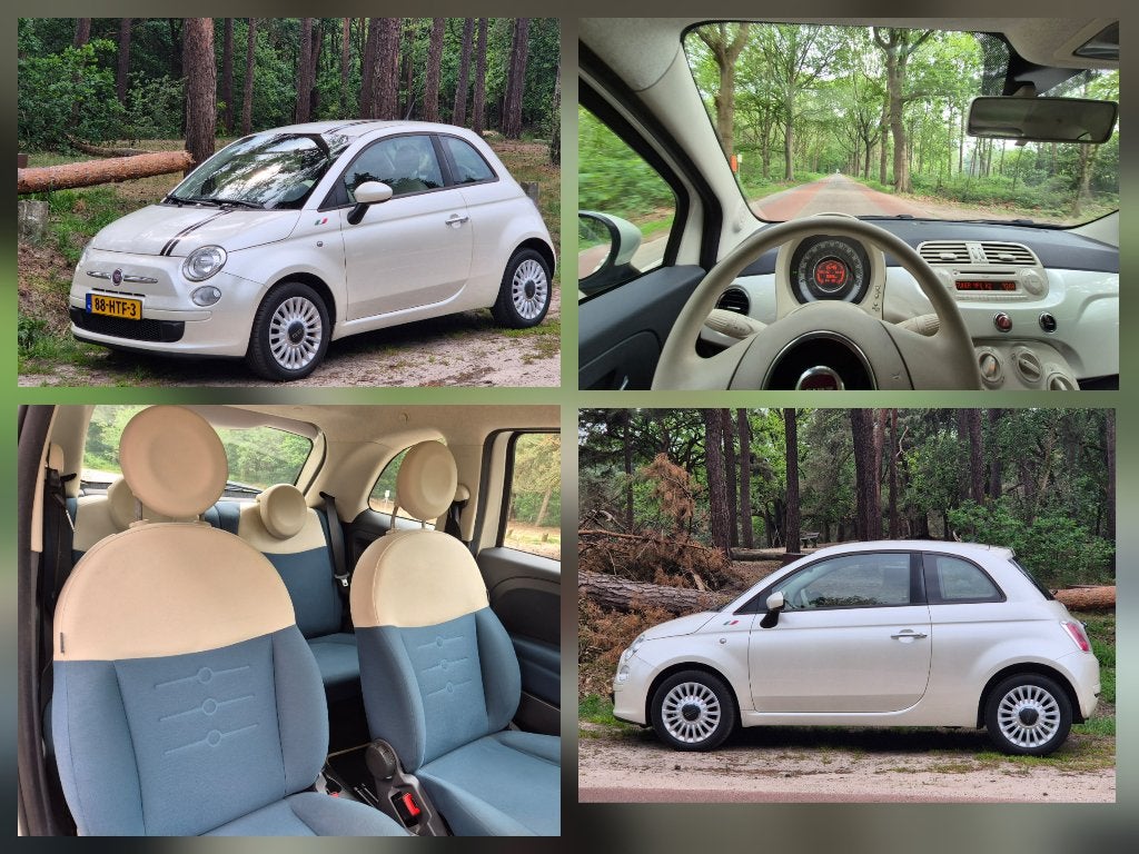 Fiat 500 1.2 2009/zeer goede staat/Airco/Parelmoer/LM velgen, Auto's, Voorwielaandrijving, Stof, 1242 cc, 4 cilinders