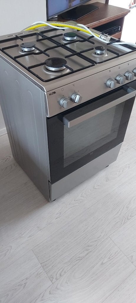 Etna fornuis FGV160RVS, Ophalen, 60 cm of meer, Grill, 4 kookzones