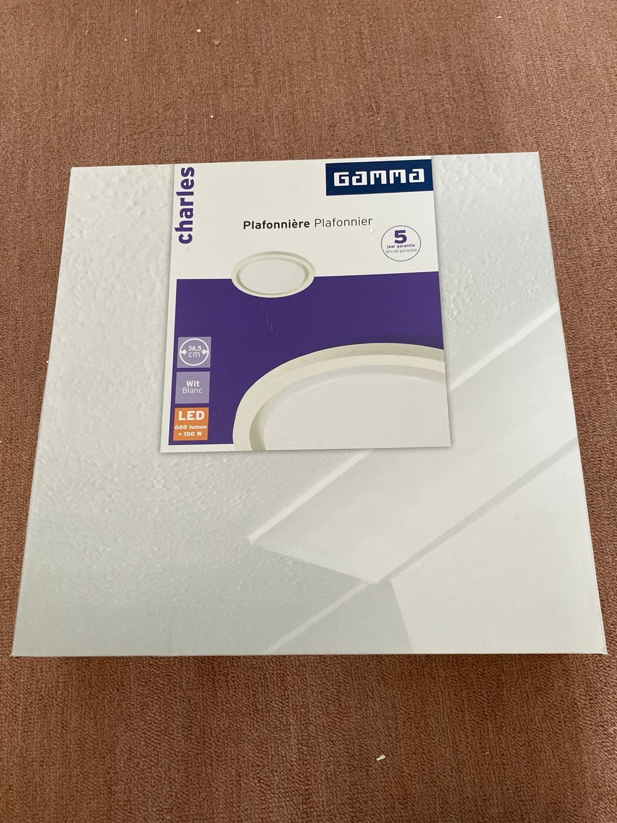 Nieuwe Gamma Charles LED Plafondlamp 36.5 cm Wit, Kunststof, LED, Nieuw, Ophalen of Verzenden
