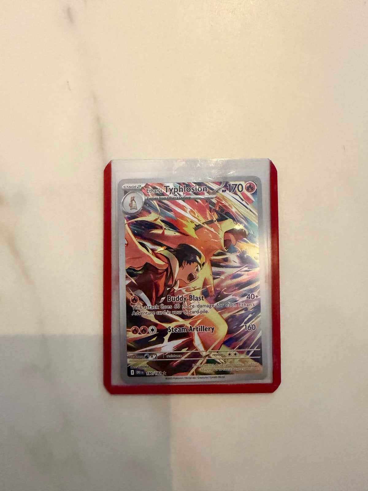 Typhlosion VSTAR Pokémon kaart, Ophalen of Verzenden, Zo goed als nieuw, Losse kaart
