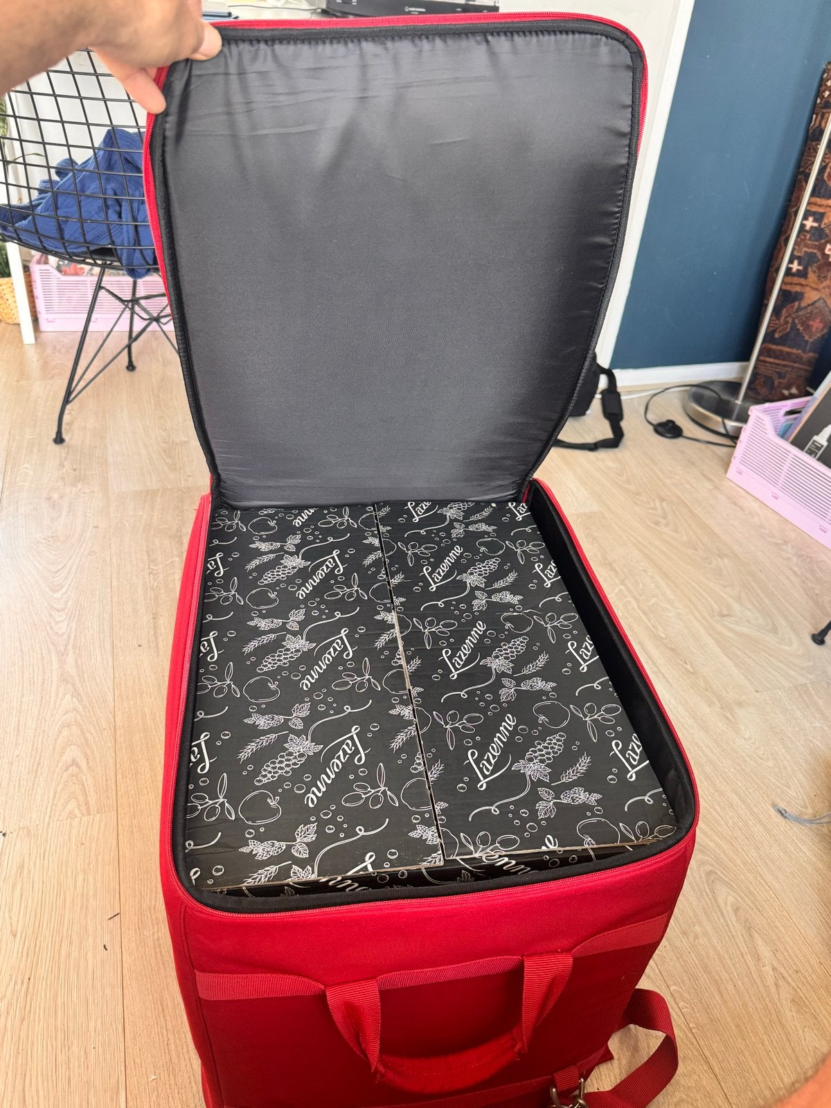 Wine carrier for twelve bottles, Ophalen, Gebruikt, Koeltas, Koelelement