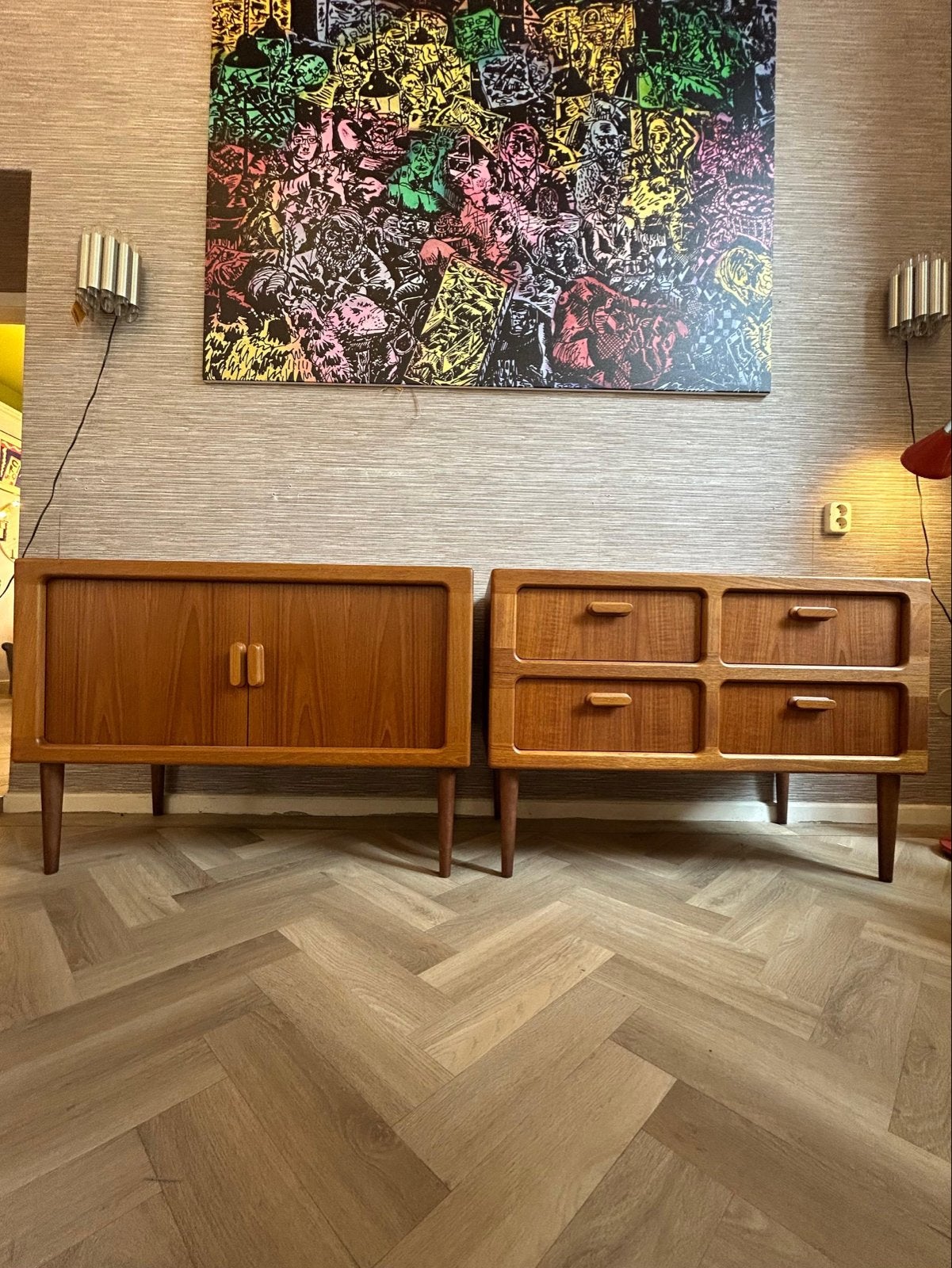 Vintage Deens Dressoir Silkeborg 1980 - prijs per stuk, Ophalen, Gebruikt, 50 tot 100 cm, X