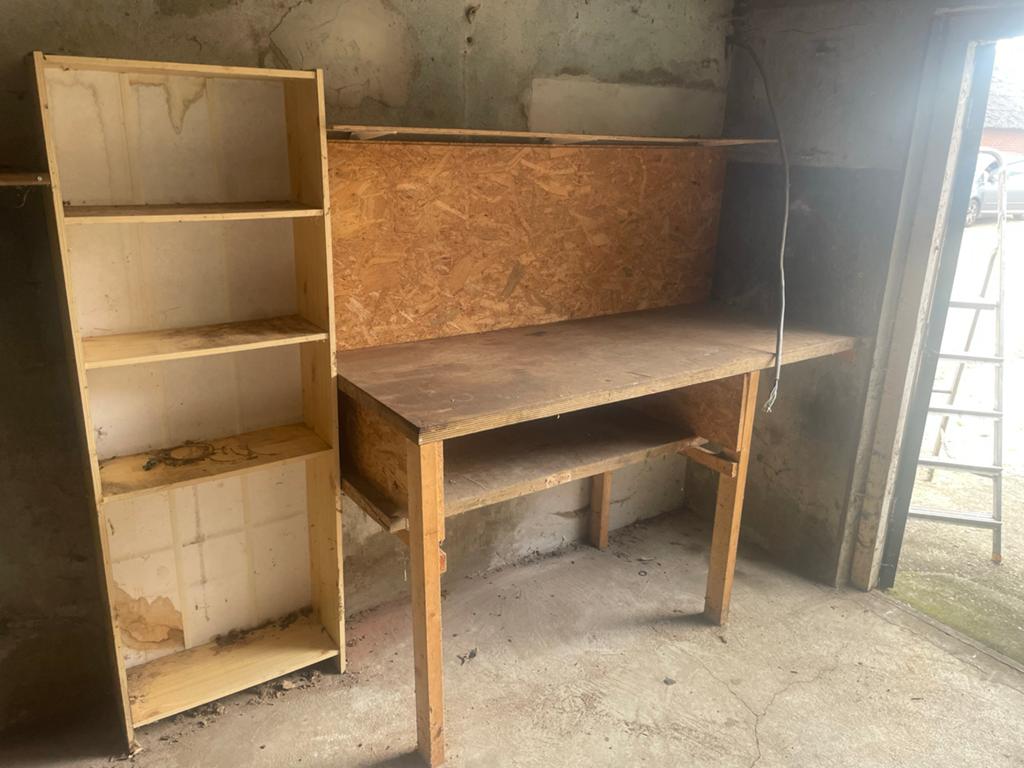 Stevige houten werkbank met opbergruimte, Ophalen of Verzenden, Zo goed als nieuw, 170 cm of meer