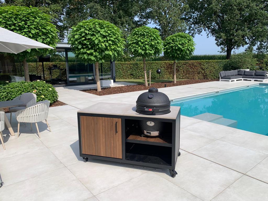 Luxe BBQ Meubel/Buitenkeuken geschikt voor elke kamado!, Ophalen, Nieuw, Houtskool