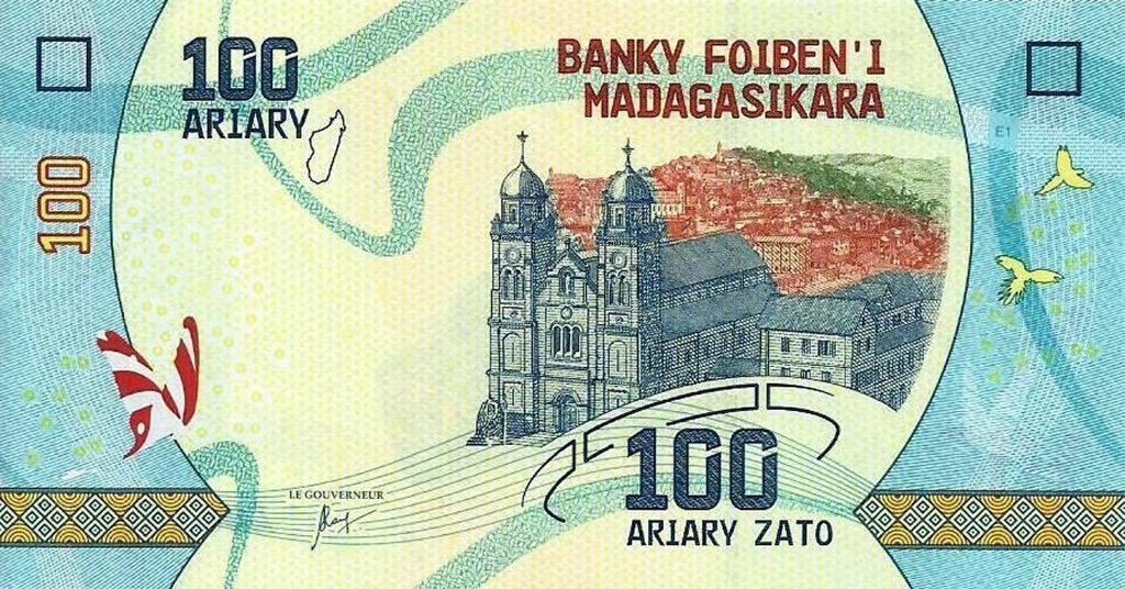 Madagascar bankbiljet 100 Ariary 2017 UNC (kikker), Postzegels en Munten, Ophalen of Verzenden, Overige landen, Los biljet