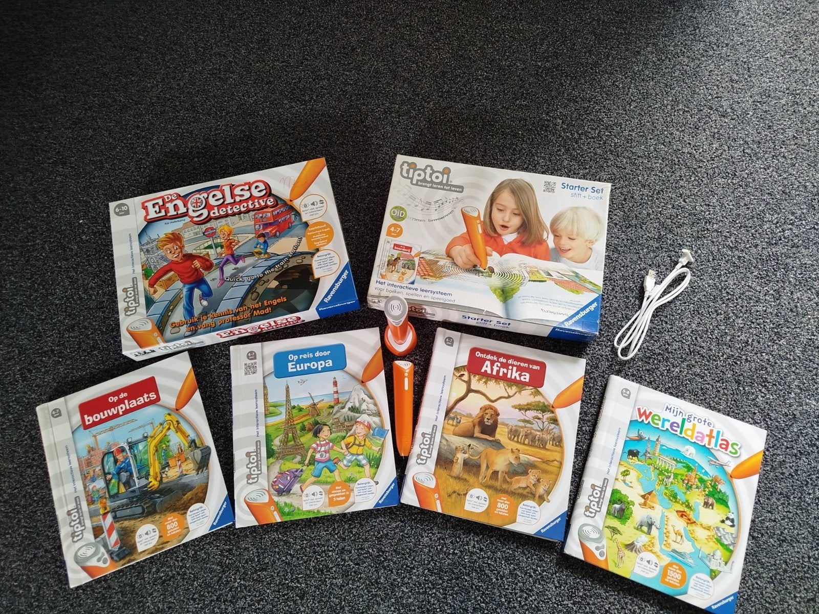 Tiptoi Starter Set met 5 boeken en spel, Kinderen en Baby's, Speelgoed | Educatief en Creatief, Ophalen of Verzenden, Zo goed als nieuw