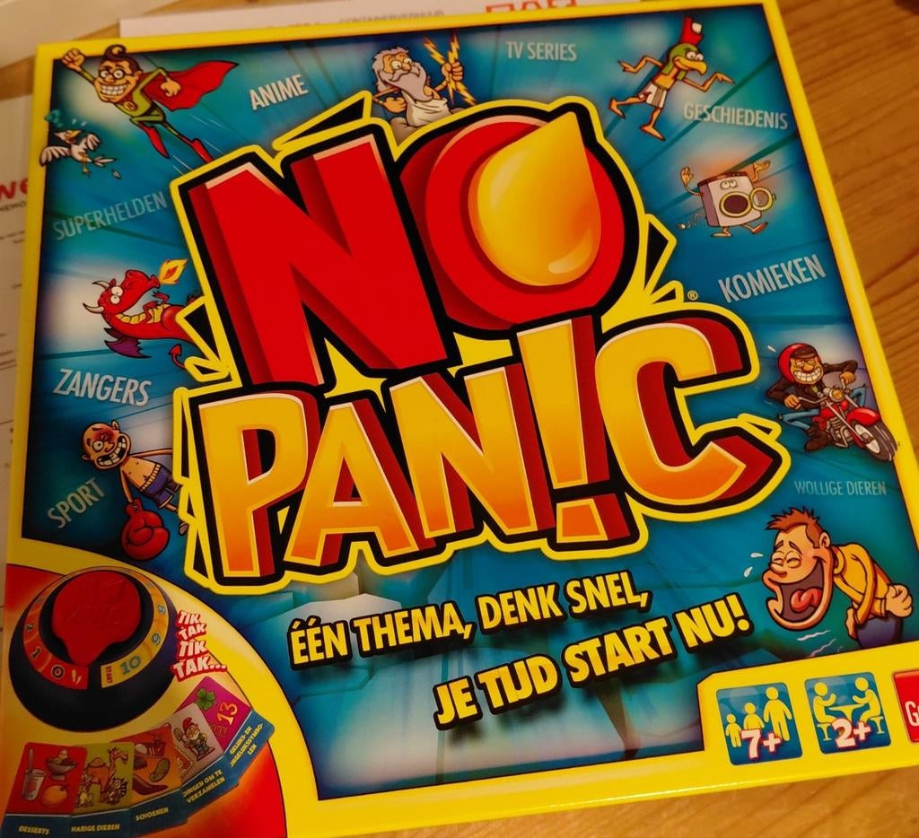 No Panic! Bordspel - Denk Snel, Je Tijd Start Nu!, Vijf spelers of meer, Ophalen of Verzenden, Gebruikt, Onbekend