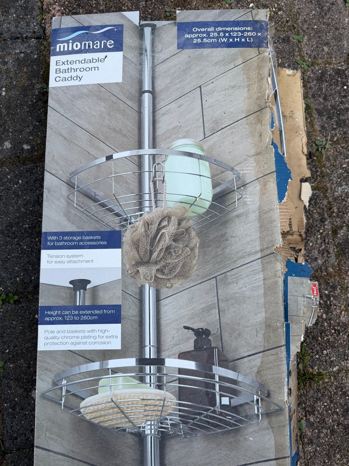 Miomare Uitschuifbare Badkamer Caddy - Nieuw in doos, Overige merken, Nieuw, Ophalen of Verzenden, Douche-accessoire