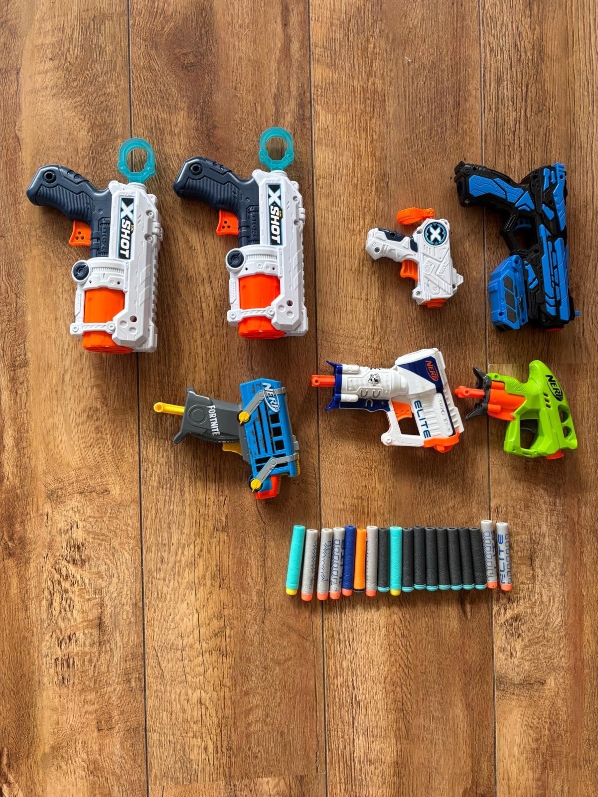 Nerf en X-Shot Blasters met Darts - Grote Set, Ophalen of Verzenden, Gebruikt