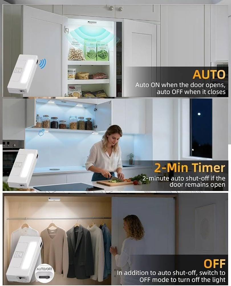Draadloze LED Kastverlichting met Bewegingssensor, Overige merken, Kunststof, Nieuw, Ophalen of Verzenden