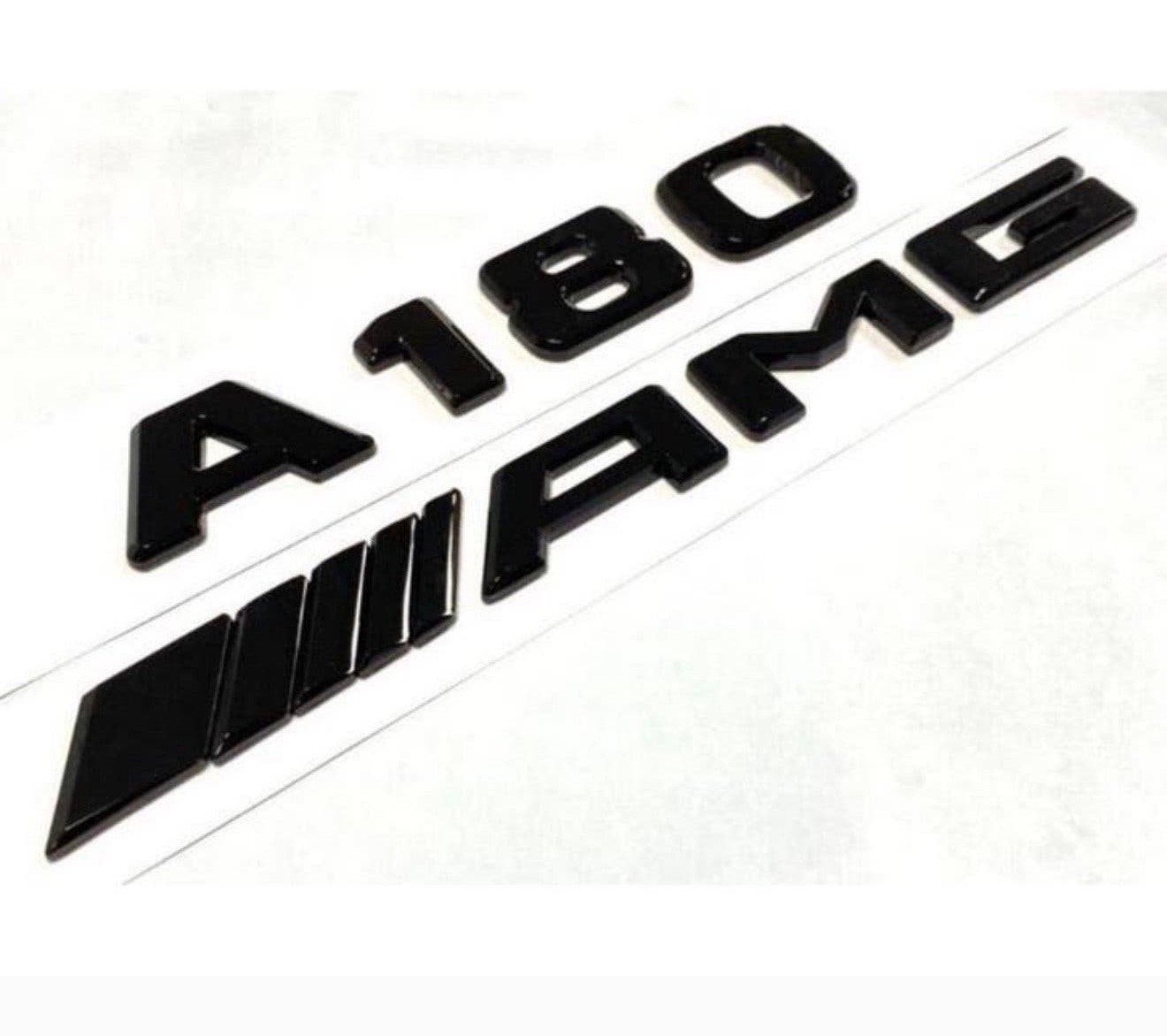 Glans zwart emblemen - Mercedes A Class W176  W177 A180 AMG, Ophalen of Verzenden, M, M, M