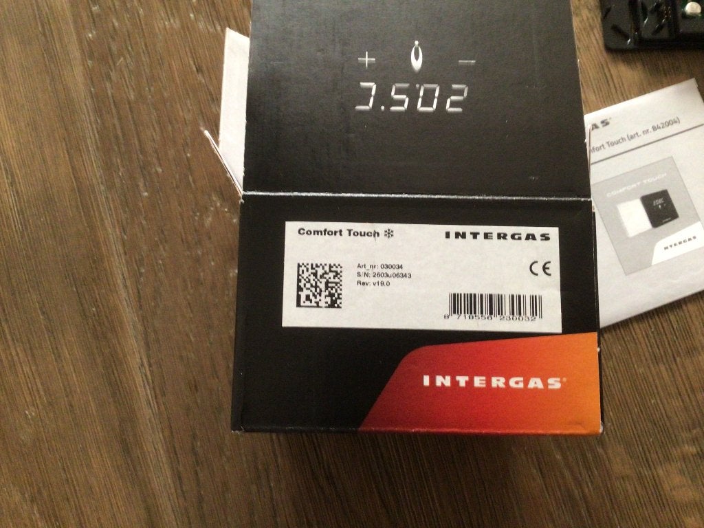 Intergas thermostaat zwart, Ophalen, Nieuw