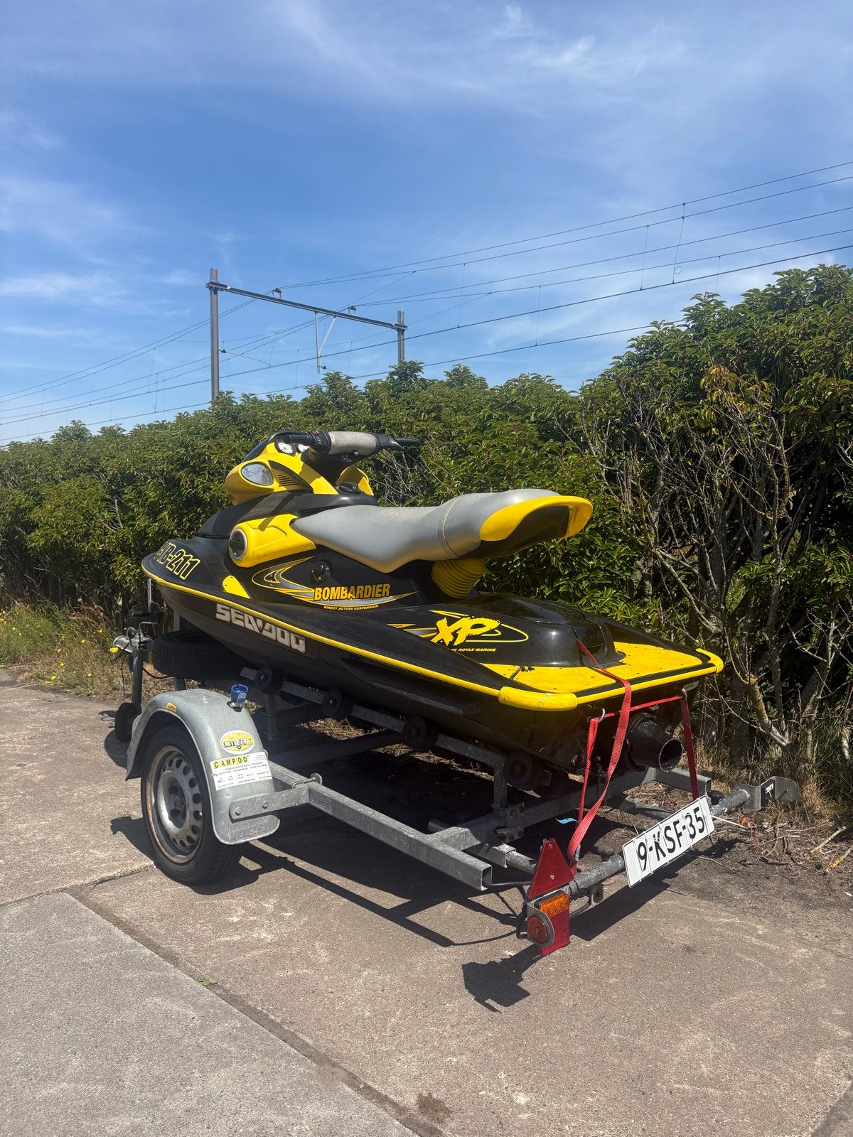 Seadoo bombardier Jetski waterscooter met trailer, Watersport en Boten, Ophalen, Gebruikt, Benzine, 120 tot 200 pk