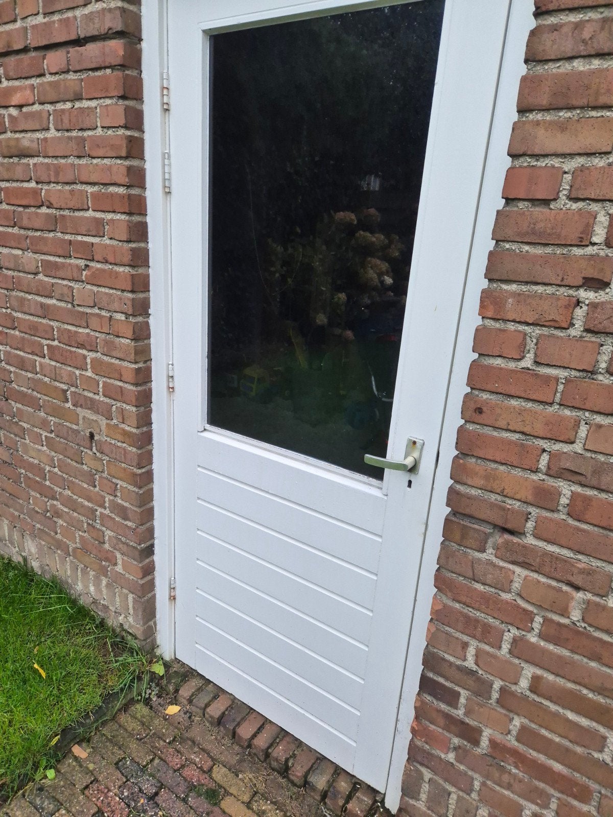 Achterdeur schuur met glas 201 x 82,5, Ophalen, Gebruikt, 80 tot 100 cm, Buitendeur