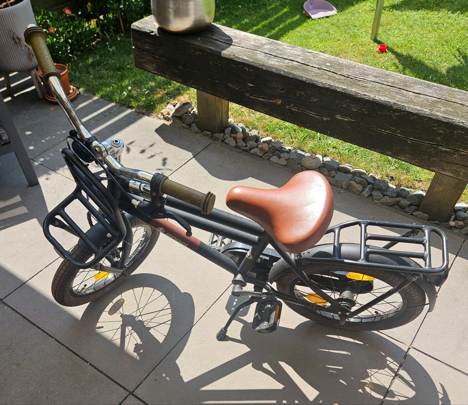 Popal kinderfiets, Terugtraprem, Zijwieltjes, Gebruikt, Ophalen