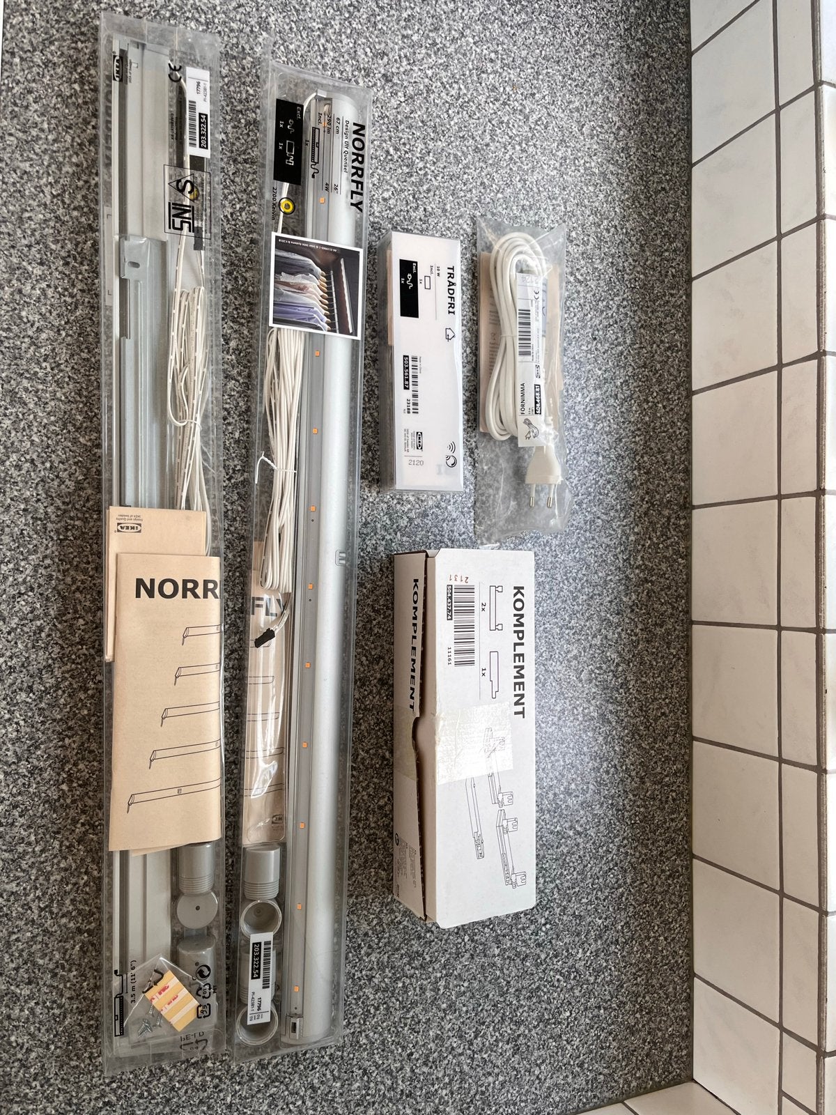 IKEA NORRFLY LED verlichting voor dubbele PAX kast, Metaal, Nieuw, Smart home compatibel, Ophalen of Verzenden