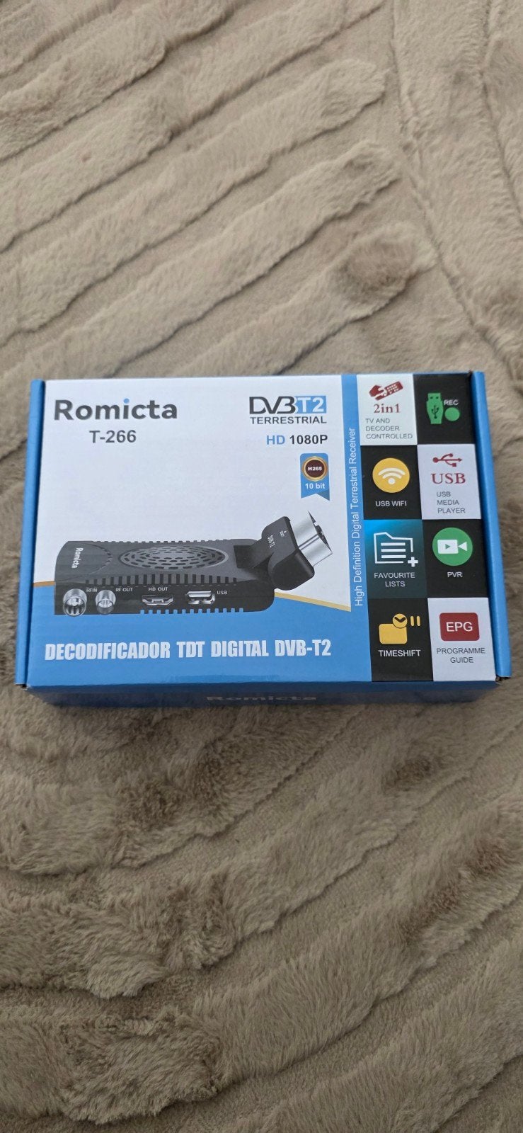 Romicta T-266 DVB-T2 Terrestrial HD 1080P Decoder, Ophalen of Verzenden, Nieuw, Decoder