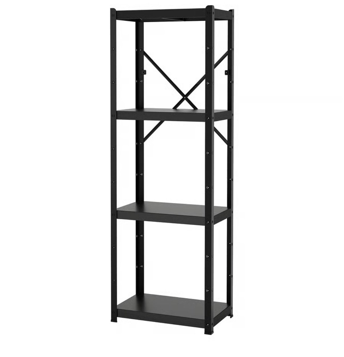 2 zwarte Bror stellingkasten 190x65x40 cm incl. 10 schappen, Ophalen, Gebruikt