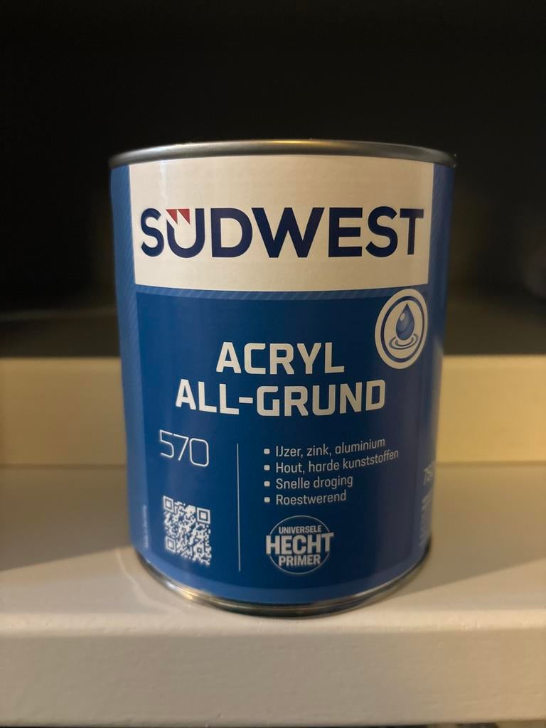 SUDWEST Acryl All-Grund 570 Universele Hechtprimer Wit, Wit, Nieuw, Ophalen of Verzenden, Verf