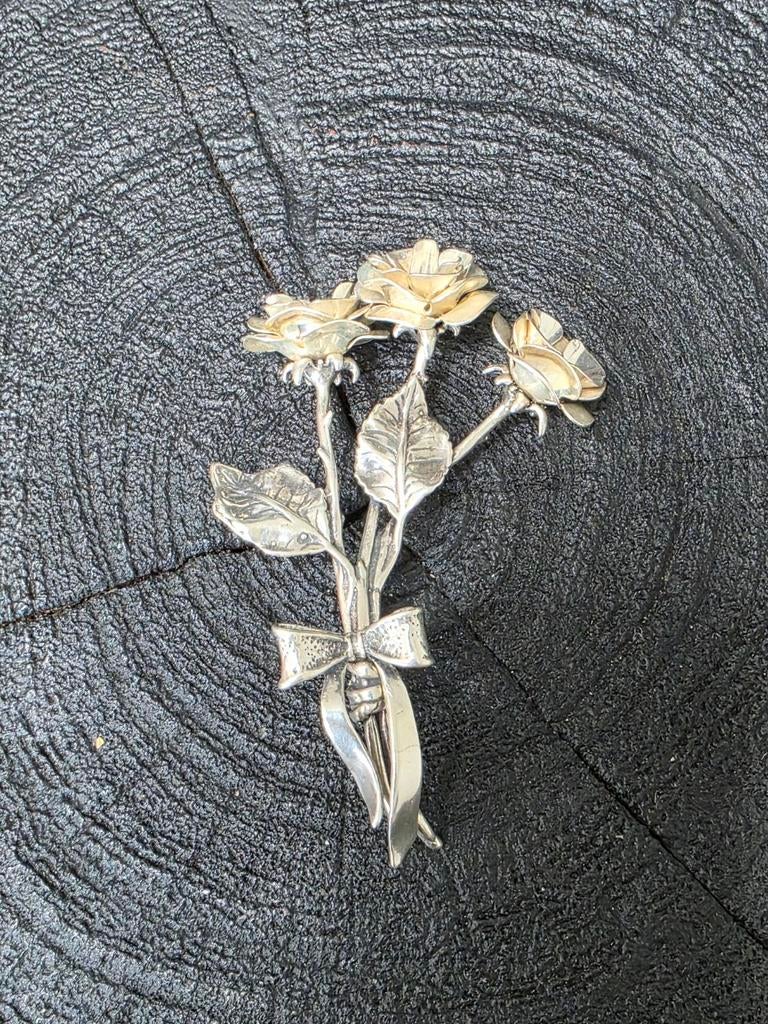 Prachtige zilveren miniatuur rozen, Antiek en Kunst, Antiek | Goud en Zilver, Verzenden
