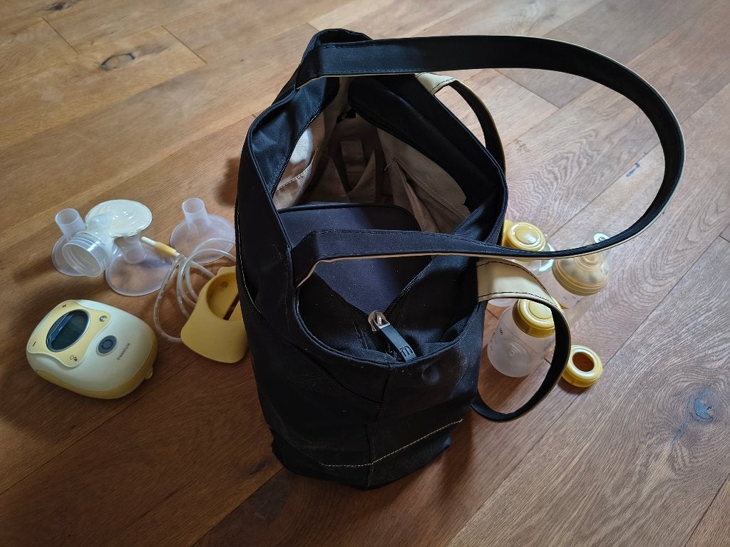 Medela freestyle dubbele electrische borstkolf, Ophalen, Gebruikt, Inclusief tas, Borstkolf