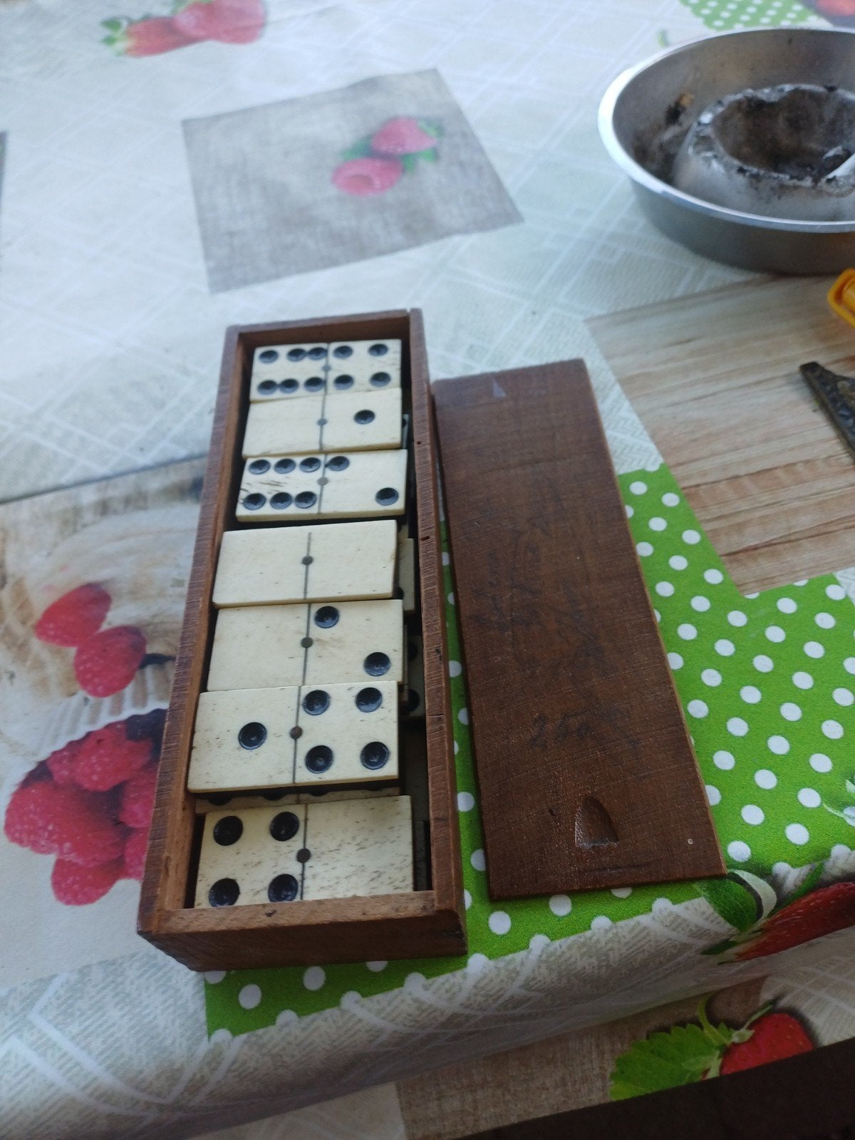 antieke victoriaans compleet  domine spel in kistje, Ophalen of Verzenden