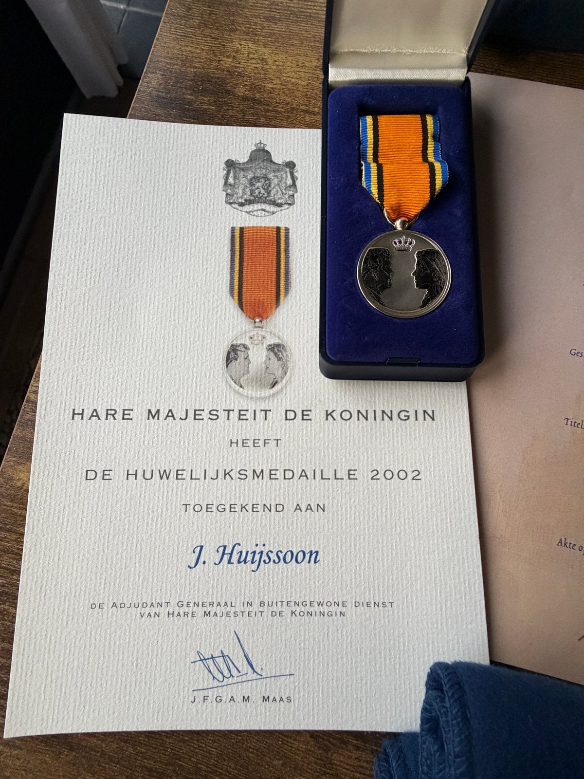 Huwelijksmedaille 2002 Willem-Alexander & Máxima Collectie, Verzamelen, Ophalen, Zo goed als nieuw, Nederland, Postzegel(s) of Munt(en)