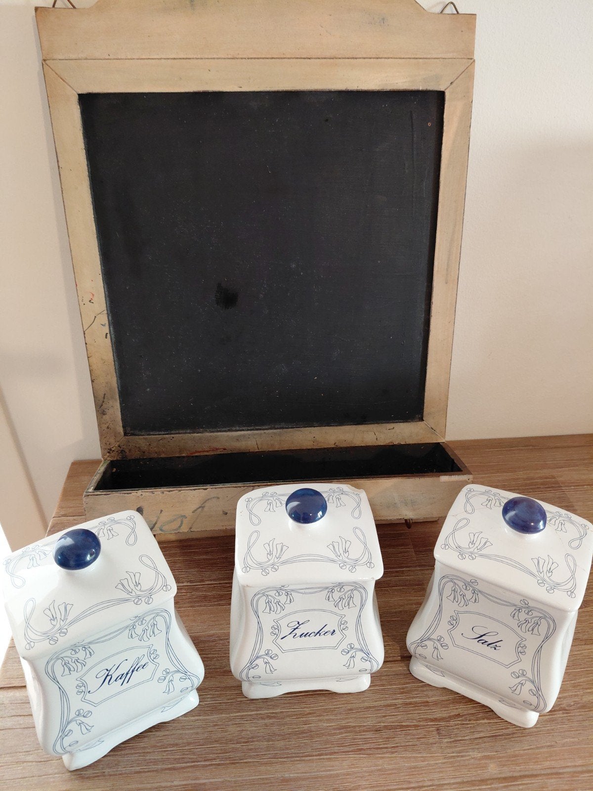 Vintage voorraadpotten set (Koffie, Suiker, Zout), Antiek en Kunst, Ophalen of Verzenden