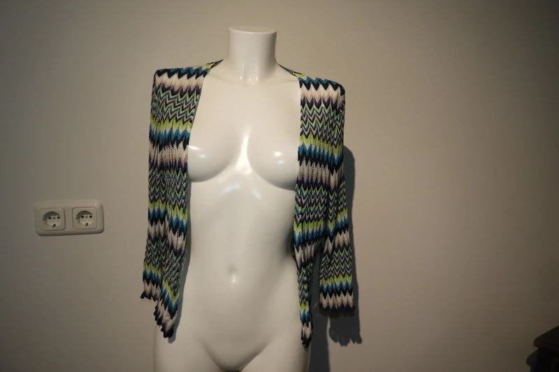Marccain vest breisel aztec print felle frisse kleuren N3/M, Kleding | Dames, Maat 38/40 (M), Zo goed als nieuw, Marccain, Meerkleurig