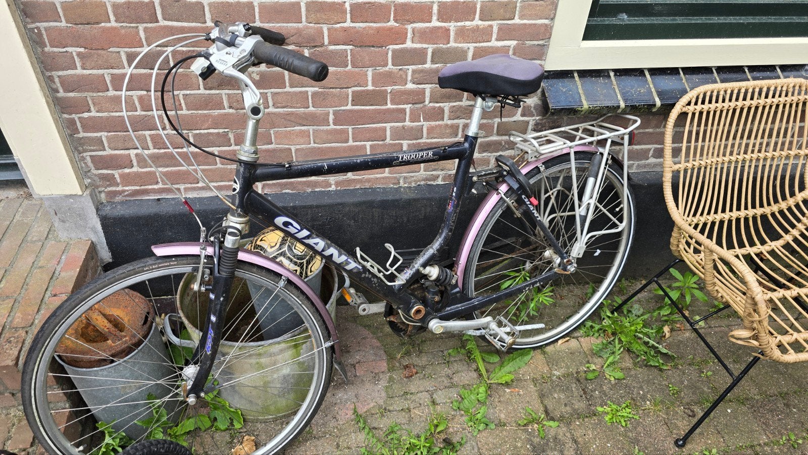 Giant Trooper Herenfiets - Gebruikt, Fietsen en Brommers, Ophalen, Gebruikt, Velgrem, Versnellingen