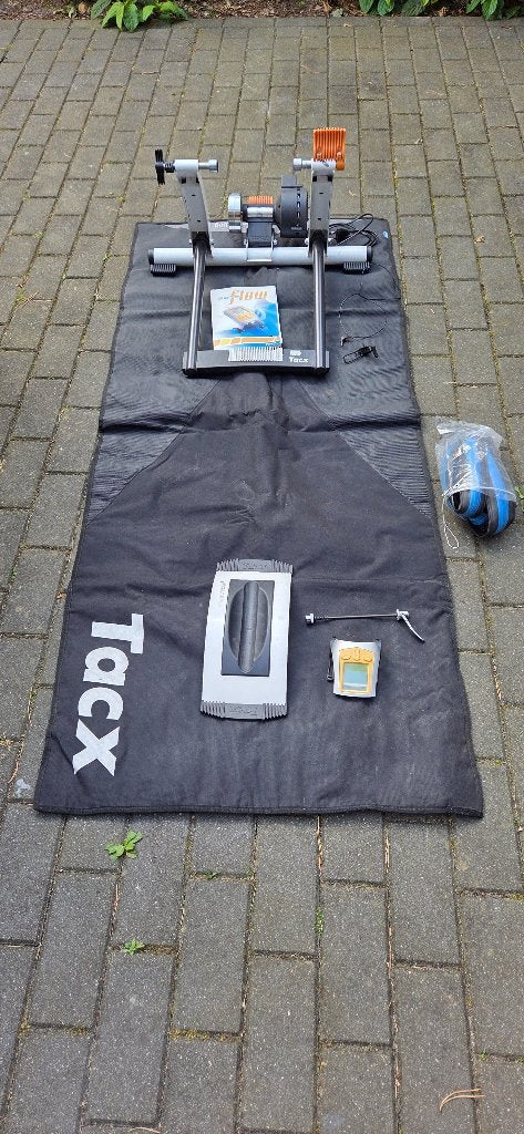 Complete Tacx Flow ergotrainer set met mat en trainingsband, Ophalen, Gebruikt, Overige typen