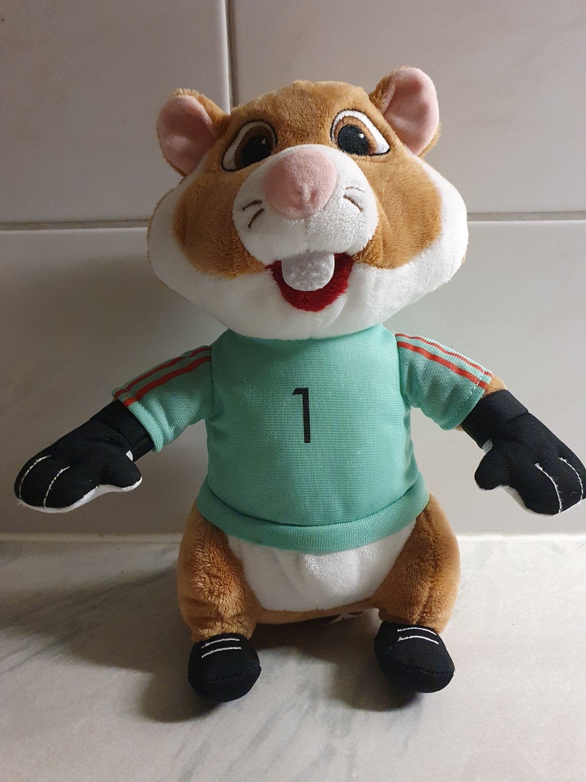 Hamster Albert Heijn,  keeper, rugnummer 1, 28 cm, Albert Heijn, Ophalen of Verzenden