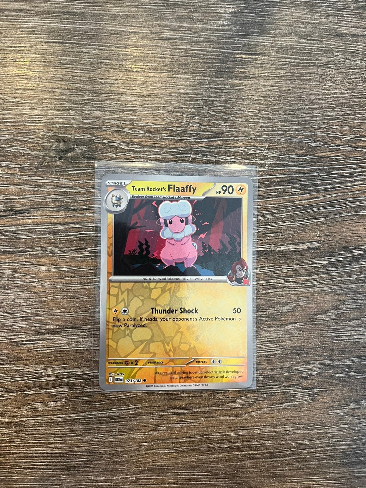 Team Rocket’s Flaaffy DRI 073/182 reverse holo, Ophalen of Verzenden, Zo goed als nieuw