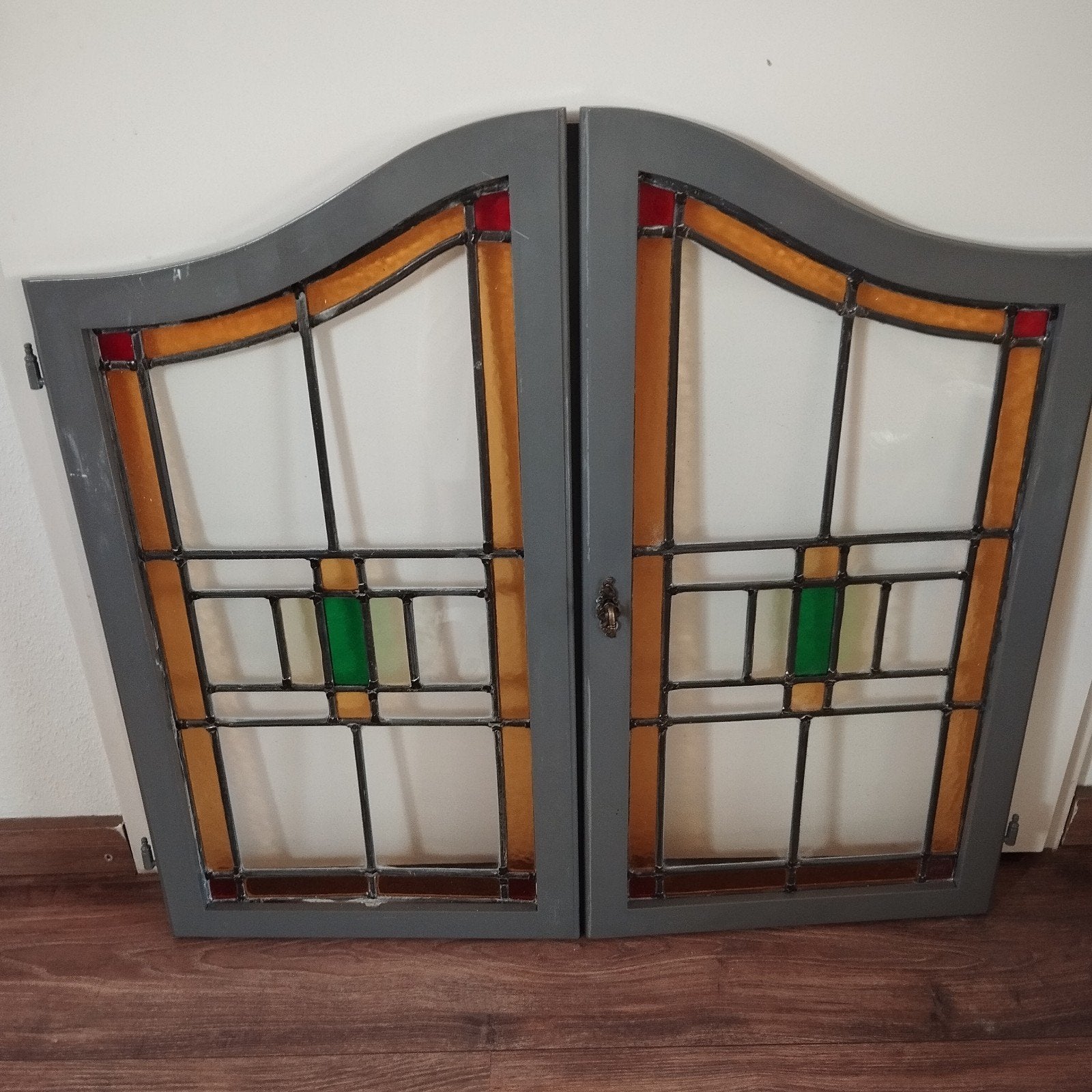 glas en lood deurtjes., Ophalen, Gebruikt, Minder dan 80 cm, Minder dan 80 cm