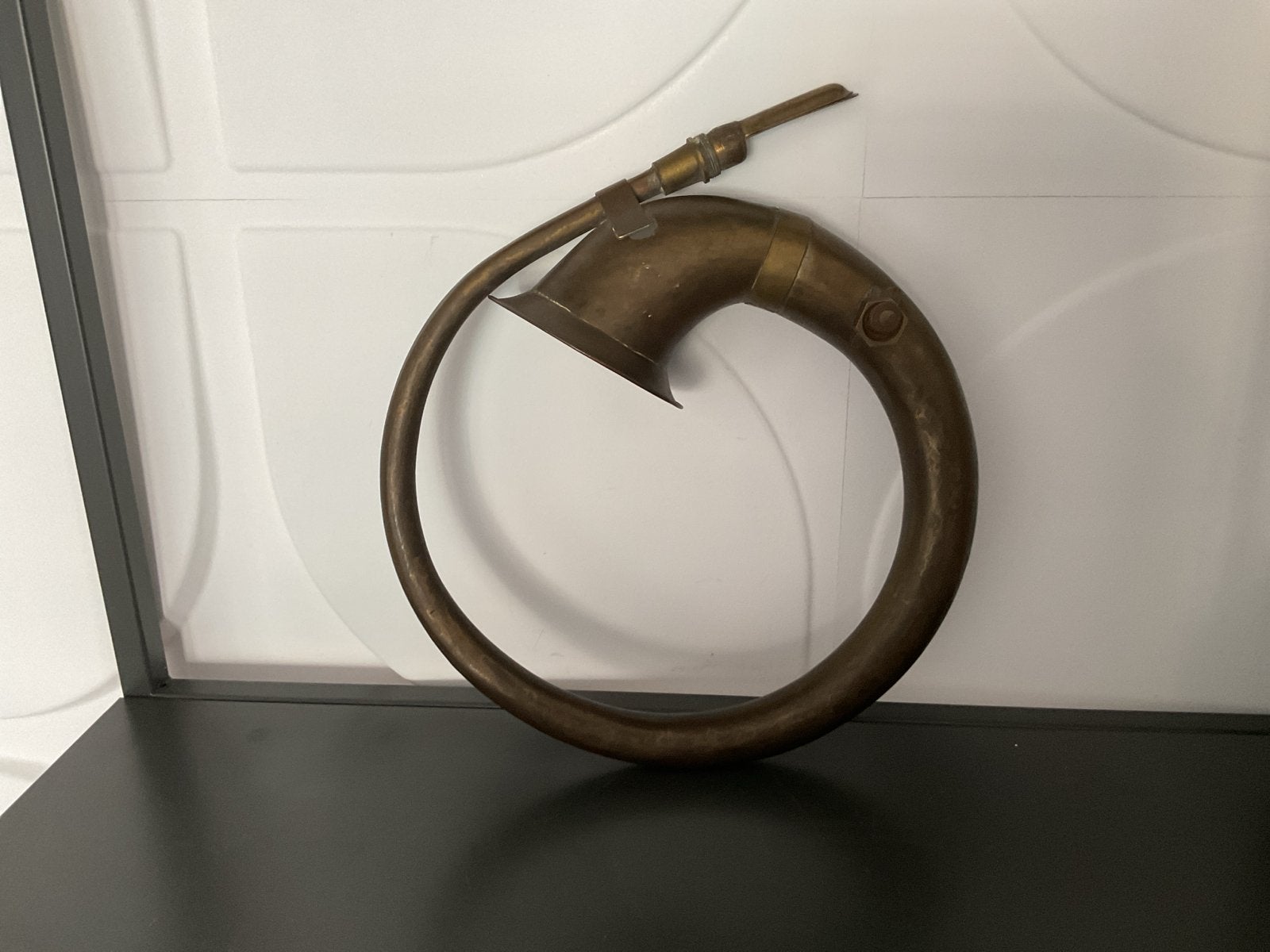 Antieke koperen hoorn/toeter - decoratief object, Verzenden
